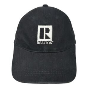Apollo Baseball Cap Black One Size Realtor Logo Strapback Hat Real Estate Agent